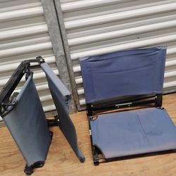 Pair Of Sturdy Folding Stadium Chairs 