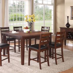 High Dining Table + 6 Chairs 