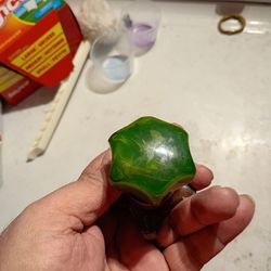 Car steering wheel knob green swirls bakelite knob