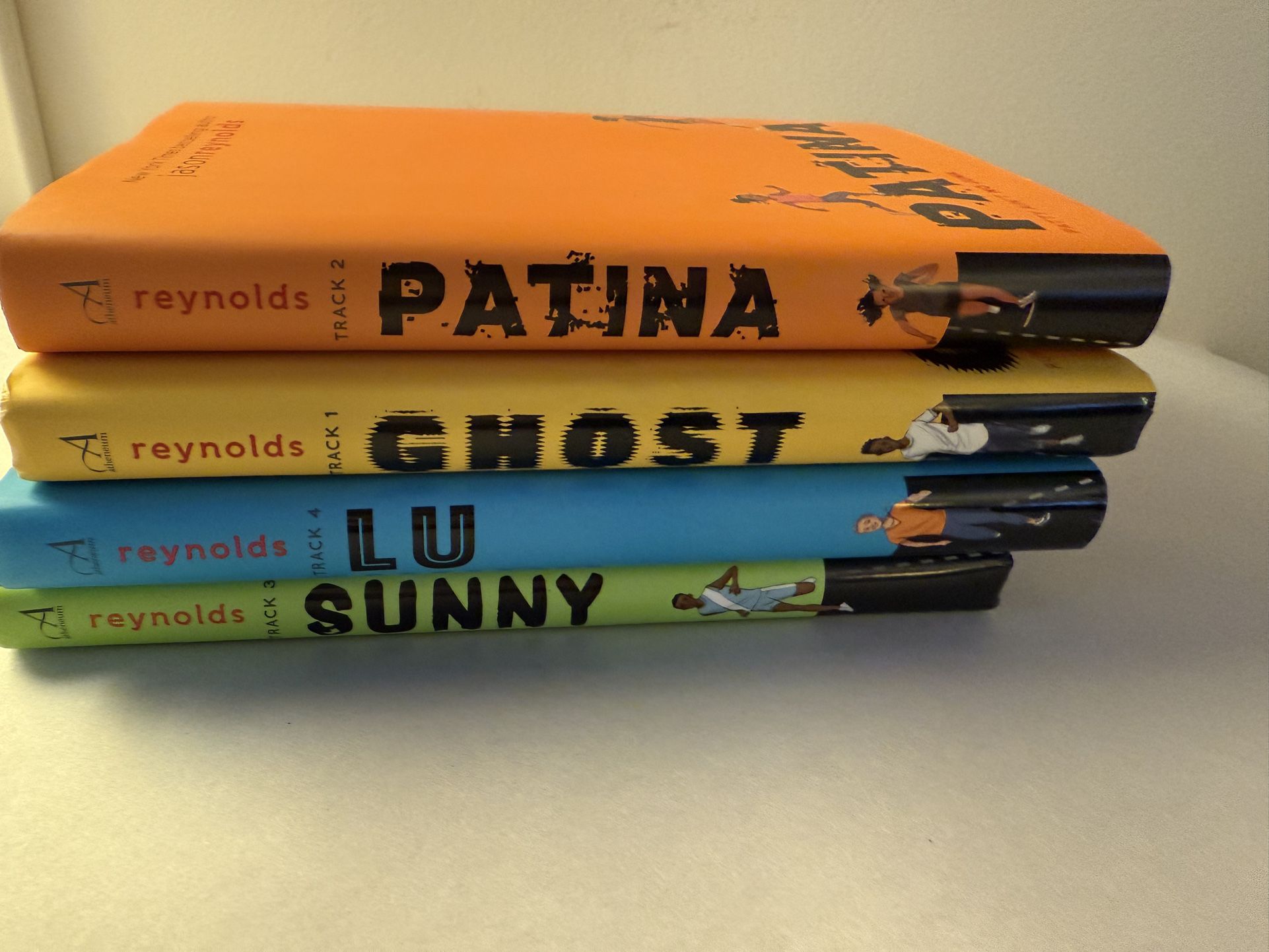 Track 1-4: Patina, Ghost, Lu, and Sunny by Jason Reynolds #middlegrade #kidslit New 