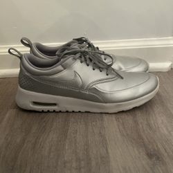 Nike Air Max Thea Silver Sneakers - Size 9.5