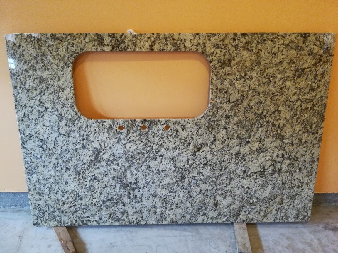 Granite slab kitchen