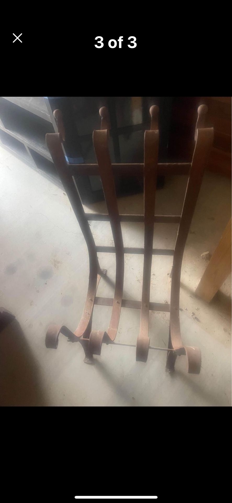 Metal firewood box holder