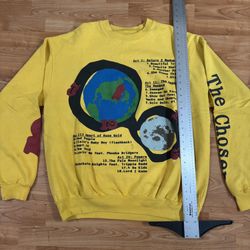Kid Cudi x Cactus plant cpfm Sz XL yellow crewneck sweatshirt #KidCudi