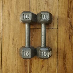 Set of 10 lb Dumbbells