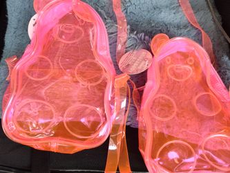 2 pink bear bags for little girls use for pool  or going away