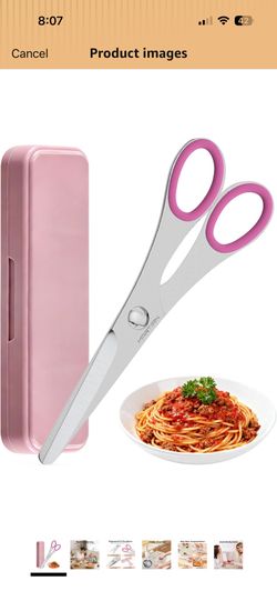 6" Baby Food Scissors – Japanese 420 J2 Stainless Steel Blades + Pink ABS Storage Case | BPA-Free for Soft Food Prep, Toddler Meals & On-the-Go | Easy