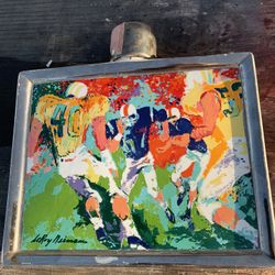 LeRoy Neiman Vintage Sports Collectible Whiskey Bottle