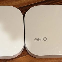 Eero Router Pro 2nd Gen B010001 Mesh Wi-Fi System Retail Set Of 2 NO CORDS