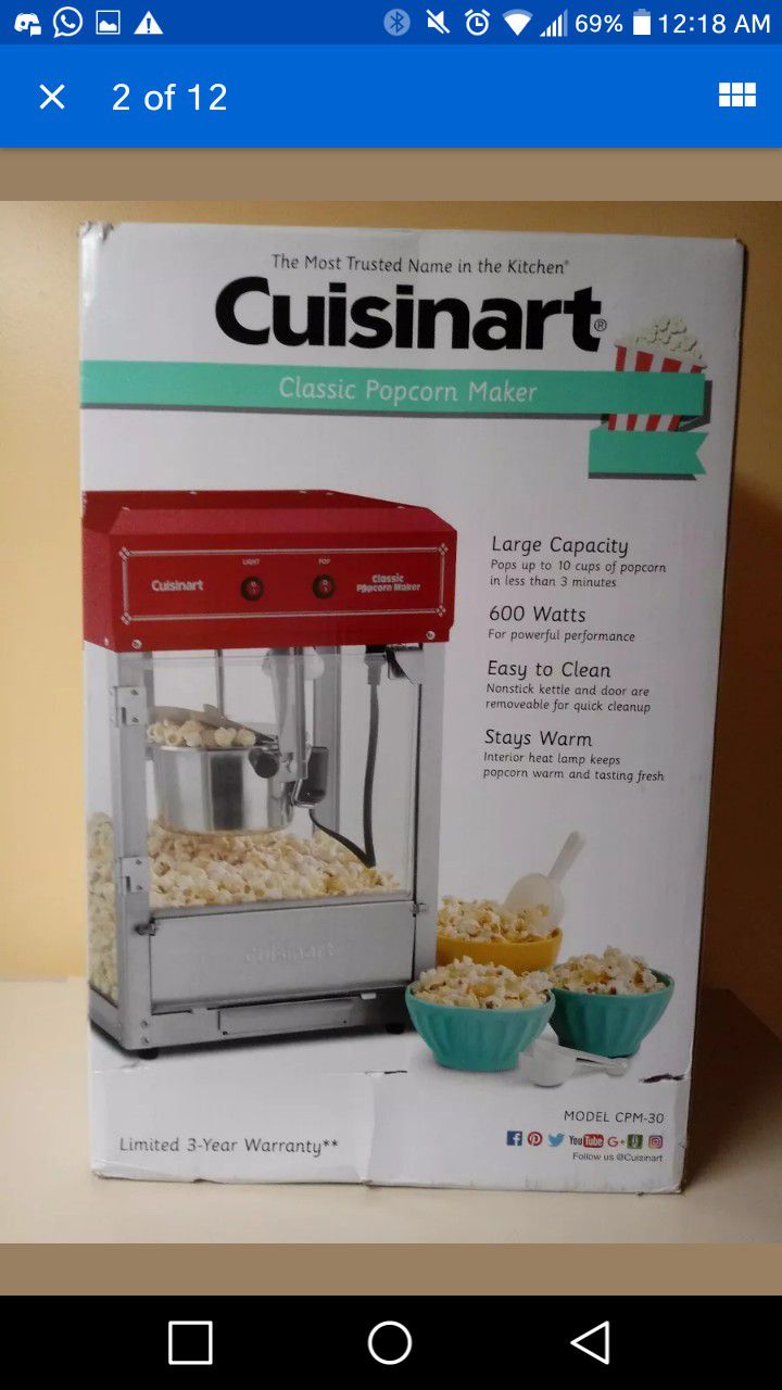 Cuisinart Classic Popcorn Maker