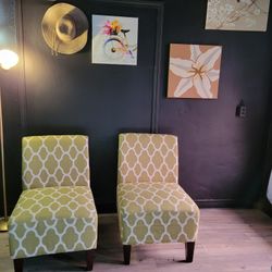 2 Slipper Accent Chairs