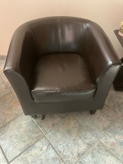 Dark Brown Barrel Chairs