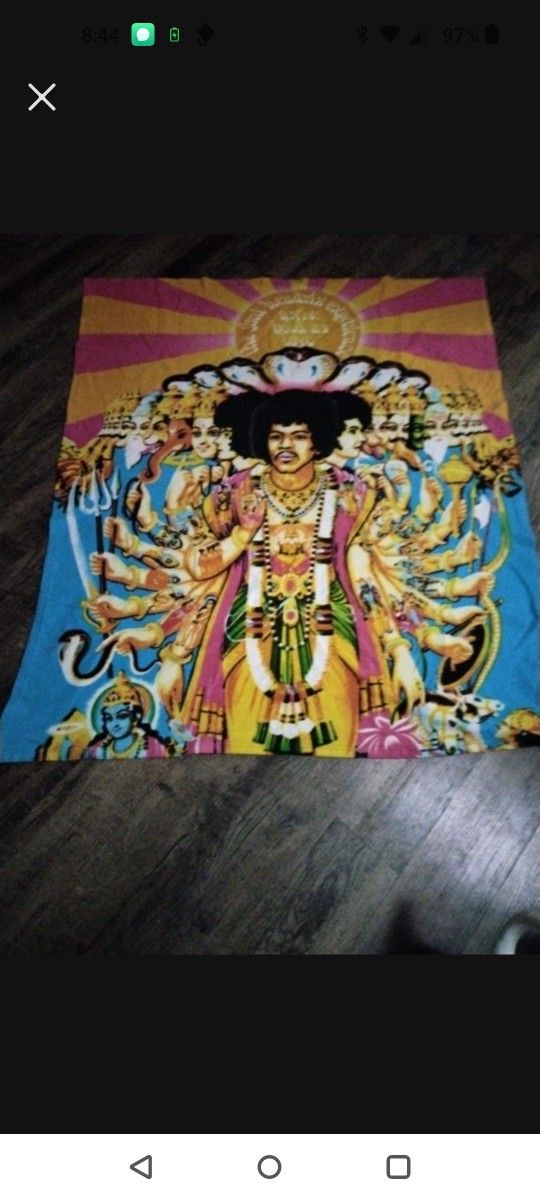 Jimi Hendrix Throw Blanket 4'x3'