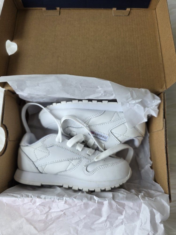 Reebok CL Leather White Toddler Size 10