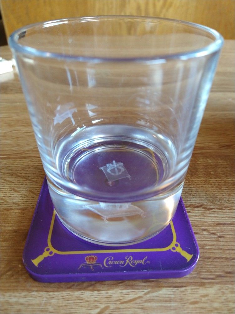 Crown Royal Whiskey Glass With Lighted Coaster