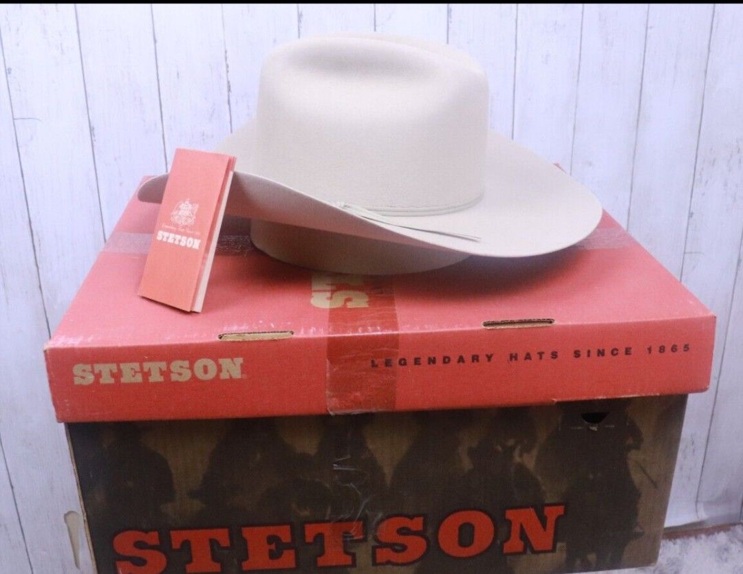 Stetson Cowboy 4” Brim Hat 5X Ranch Tan 150th Anniversary Size 6 7/8