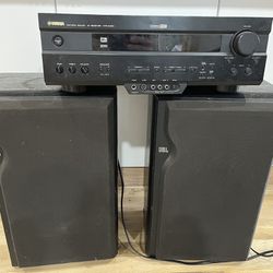 Yamaha Stereo Receiver With JBL Speakers