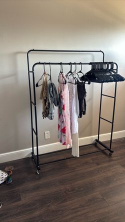 Black clothing rack