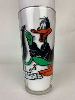 Glassware, cup, glasses, Pepsi,1976, vintage, PEPE LE PEE AND DAFFY DUCK