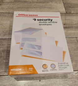 Office Depot Double-Window Envelopes (500 Count)