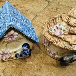 Summer Living Birdhouse Salt & Pepper Shakers Set $5 for the pair - Great Shape  