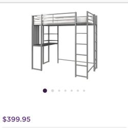 ( Twin ) Loft Space Saver Bed Frame  ( Desk & Shelf space )