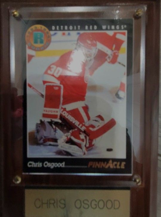 Pinnacle Chris Osgood Detroit Red Wings Mounted Plaque 