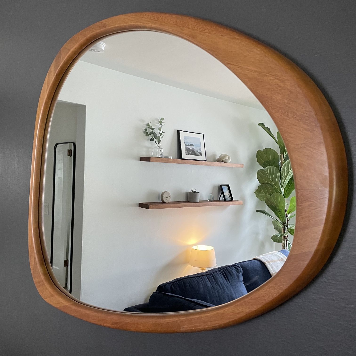 Buy Engineered Wood Round Wall Mirror In Silver Colour at 17% OFF by Hosley