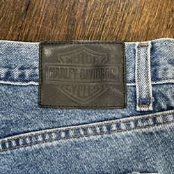 Blue Harley Davidson straight leg jeans 