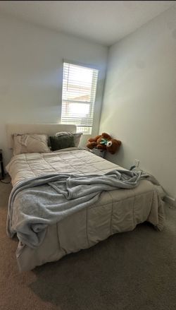 Queen Size Bed Frame and Mattress