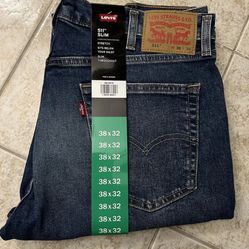 Levi's Men's 511 Slim Fit Jeans Stretch Denim Size 38 X 32