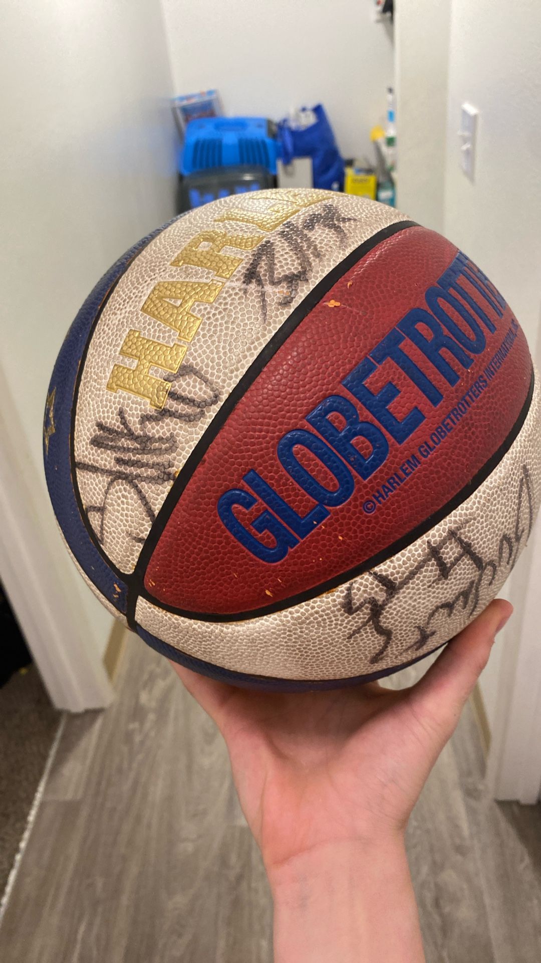 Globetrotters autographed ball