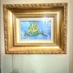 Hummingbird Art Signed By Artist 