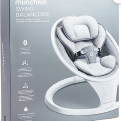 Munchkin® Bluetooth Enabled Infant Baby Swing,5 Ranges of Motion, White