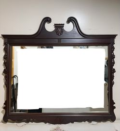 Large wood chippendale mirror