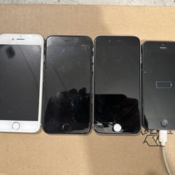 Lot of (4) iPhones-For Parts As is