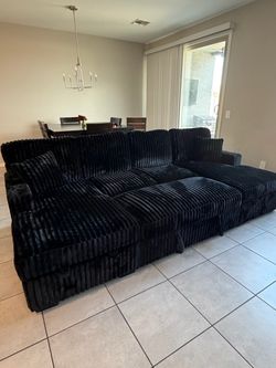 Super Soft Jumbo Corduroy Sectional Convertible To Bed