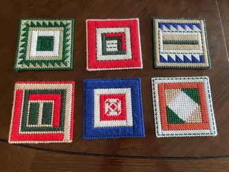 6 piece square coasters