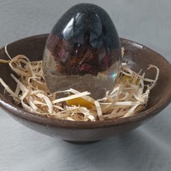 One Of A Kind Handmade Resin Dragon In Egg And Nest
