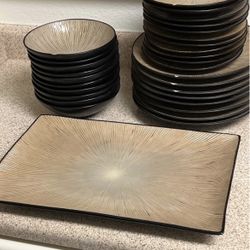 Z Gallerie Sumatra Bamboo dishes set