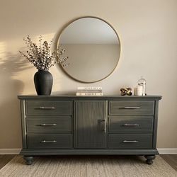 Wide 9-Drawer Solid Wood Dresser
