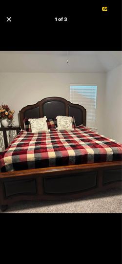 Bed, dresser
