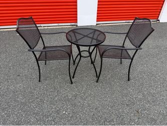 Outdoor bistro set table & 2 chairs *~