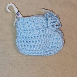 0-3 Months Crocheted Baby Booties 