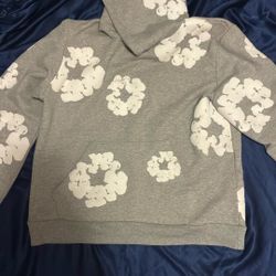 grey denim tears hoodie authentic