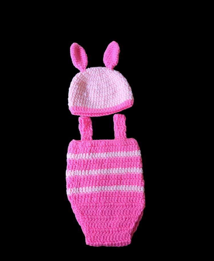 Baby Crochet Piglet Costume For Halloween