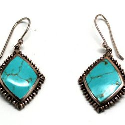 Ladies Turquoise/Sterling Silver Earrings