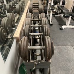 Dumbells and Rack  