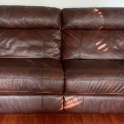 Leather Coach Reclining 