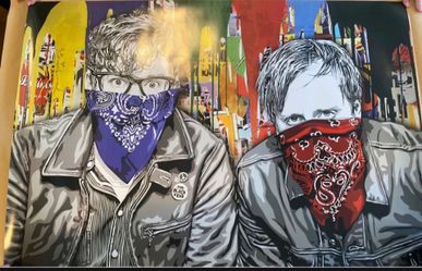 Black Keys Mr. Brainwash Concert Poster Staples Center LA